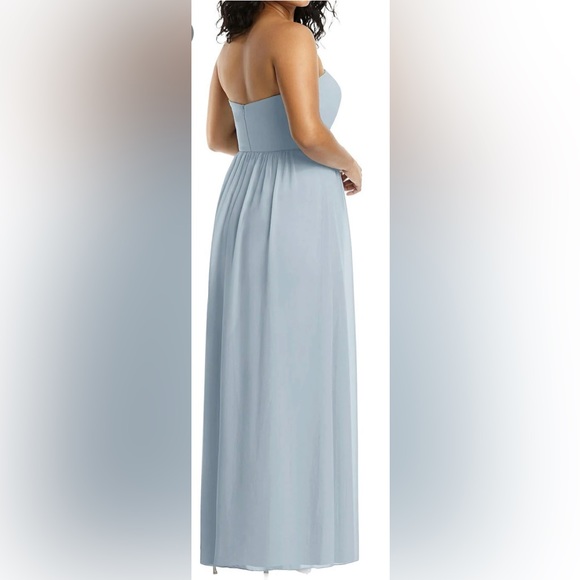 NWT SOCIAL BRIDESMAIDS
Strapless Draped Bodice Maxi Dress with Front Slits - Picture 3 of 7